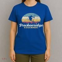 Breckenridge Colorado Skiing Retro Mountain Ski Vacation T-Shirt thumb 4