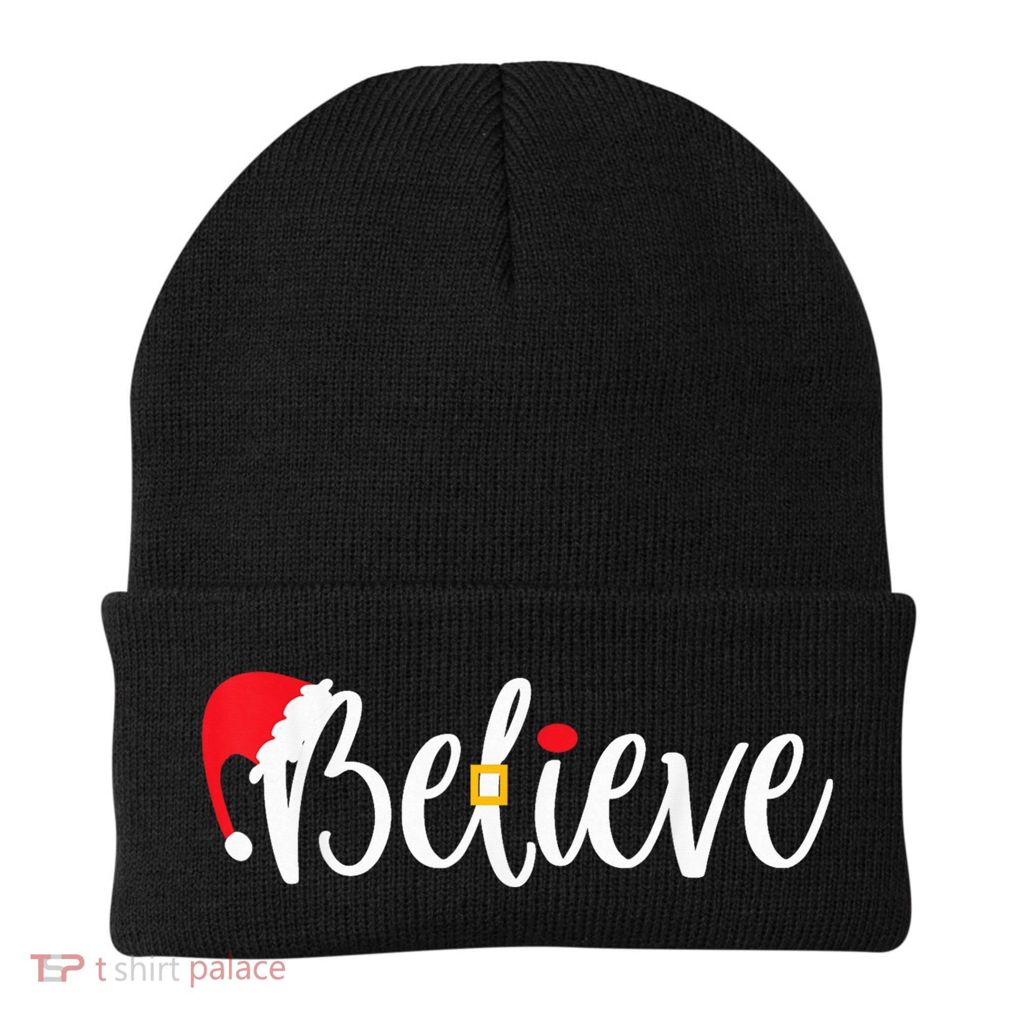 Believe Christmas Shirt Believe Santa Beanie