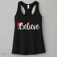 Believe Christmas Shirt Believe Santa Women's Tank Top thumb 3