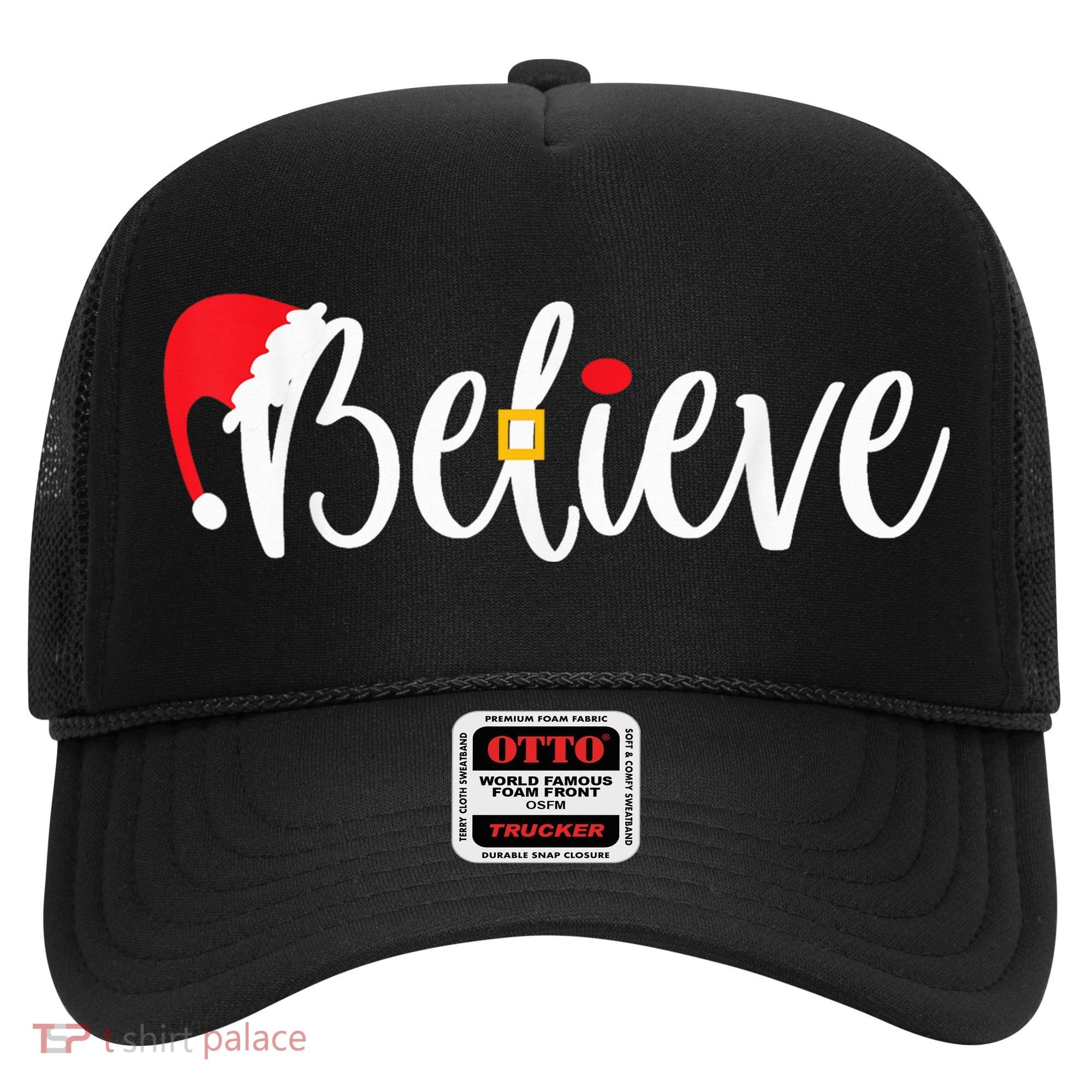 Believe Christmas Shirt Believe Santa Hat