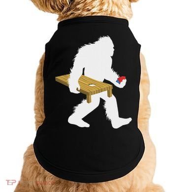 Bigfoot Cornhole Sasquatch Cryptid Bag Tossing Game Doggie Tank