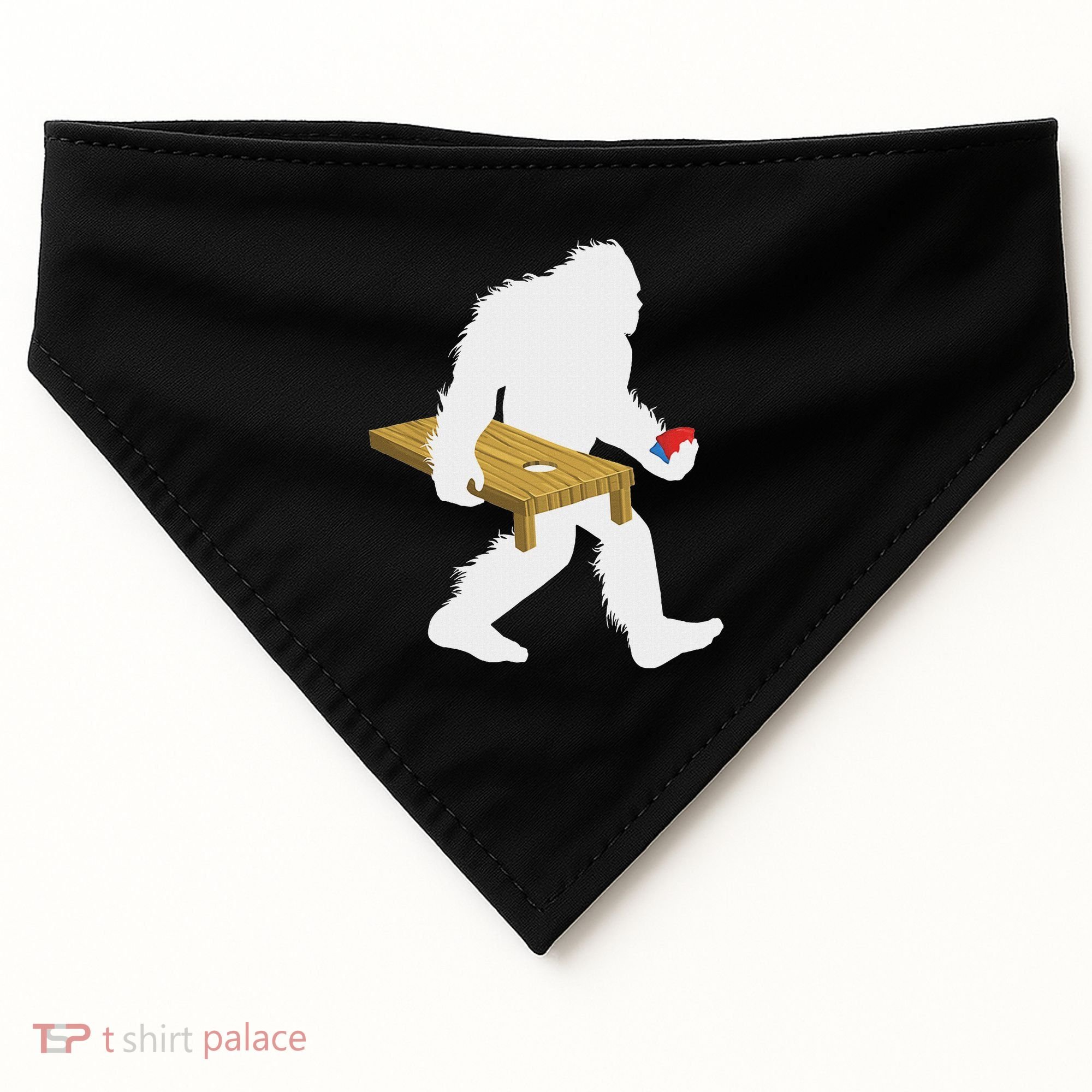Bigfoot Cornhole Sasquatch Cryptid Bag Tossing Game USA-Made Doggie Bandana
