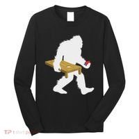 Bigfoot Cornhole Sasquatch Cryptid Bag Tossing Game Long Sleeve Shirt thumb 0