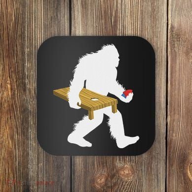 Bigfoot Cornhole Sasquatch Cryptid Bag Tossing Game Coaster
