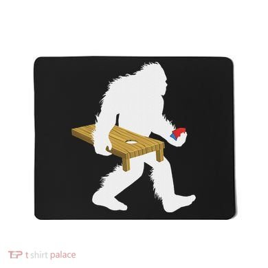 Bigfoot Cornhole Sasquatch Cryptid Bag Tossing Game Mousepad