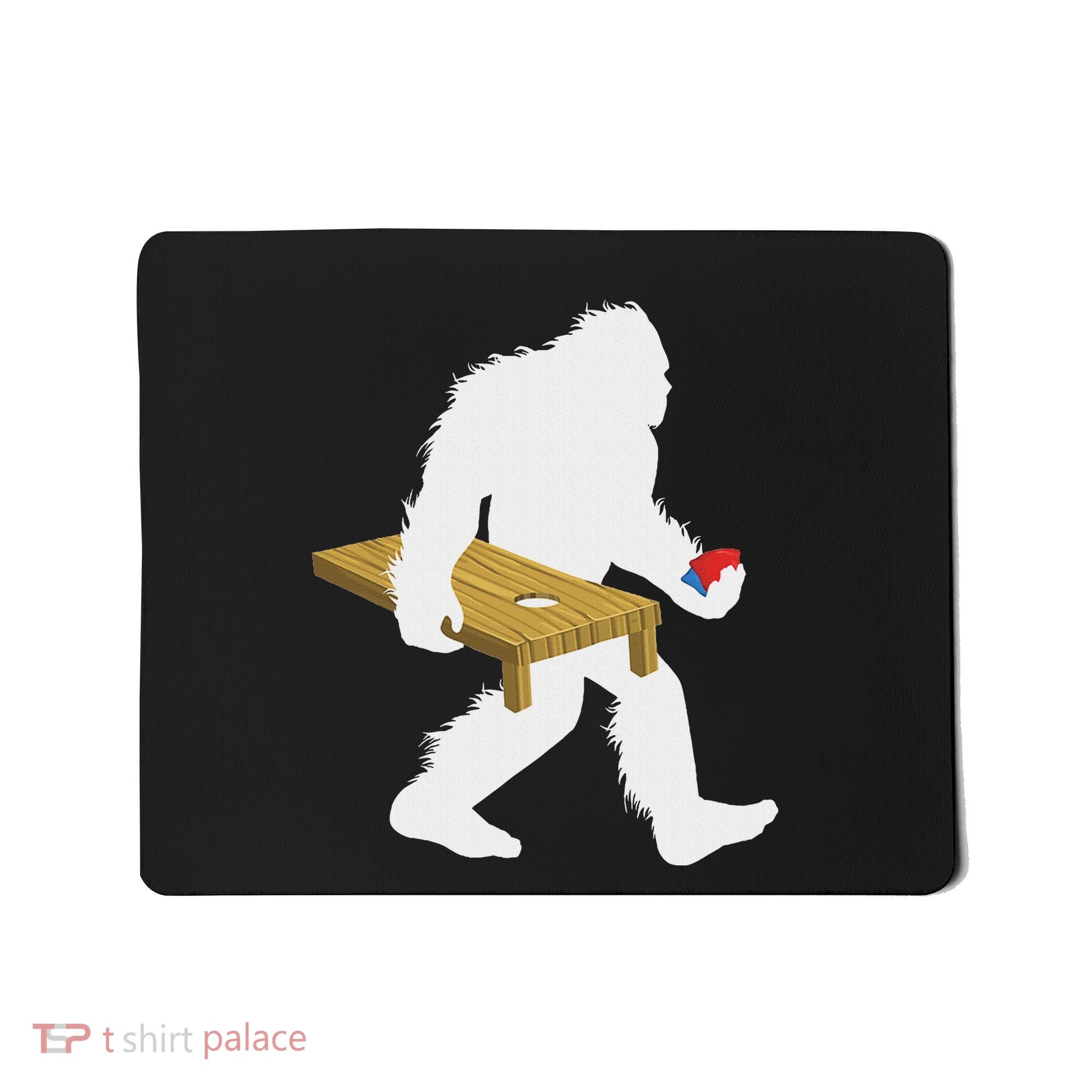 Bigfoot Cornhole Sasquatch Cryptid Bag Tossing Game Mousepad