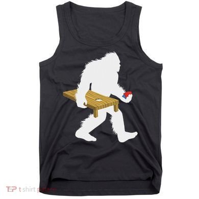 Bigfoot Cornhole Sasquatch Cryptid Bag Tossing Game Tank Top