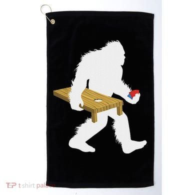 Bigfoot Cornhole Sasquatch Cryptid Bag Tossing Game Golf Towel
