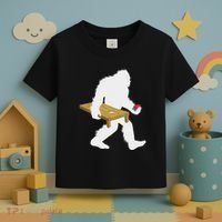Bigfoot Cornhole Sasquatch Cryptid Bag Tossing Game Toddler T-Shirt thumb 3