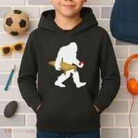 Bigfoot Cornhole Sasquatch Cryptid Bag Tossing Game Kids Hoodie thumb 2
