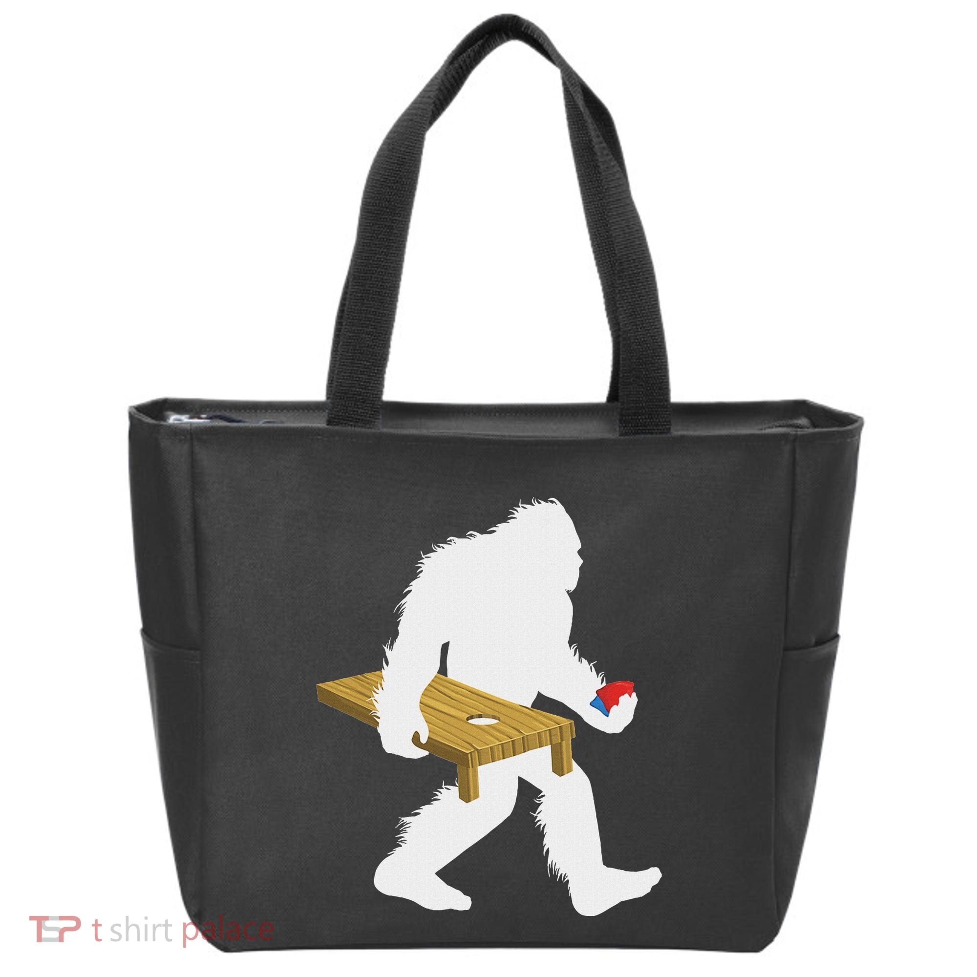 Bigfoot Cornhole Sasquatch Cryptid Bag Tossing Game Tote Bag