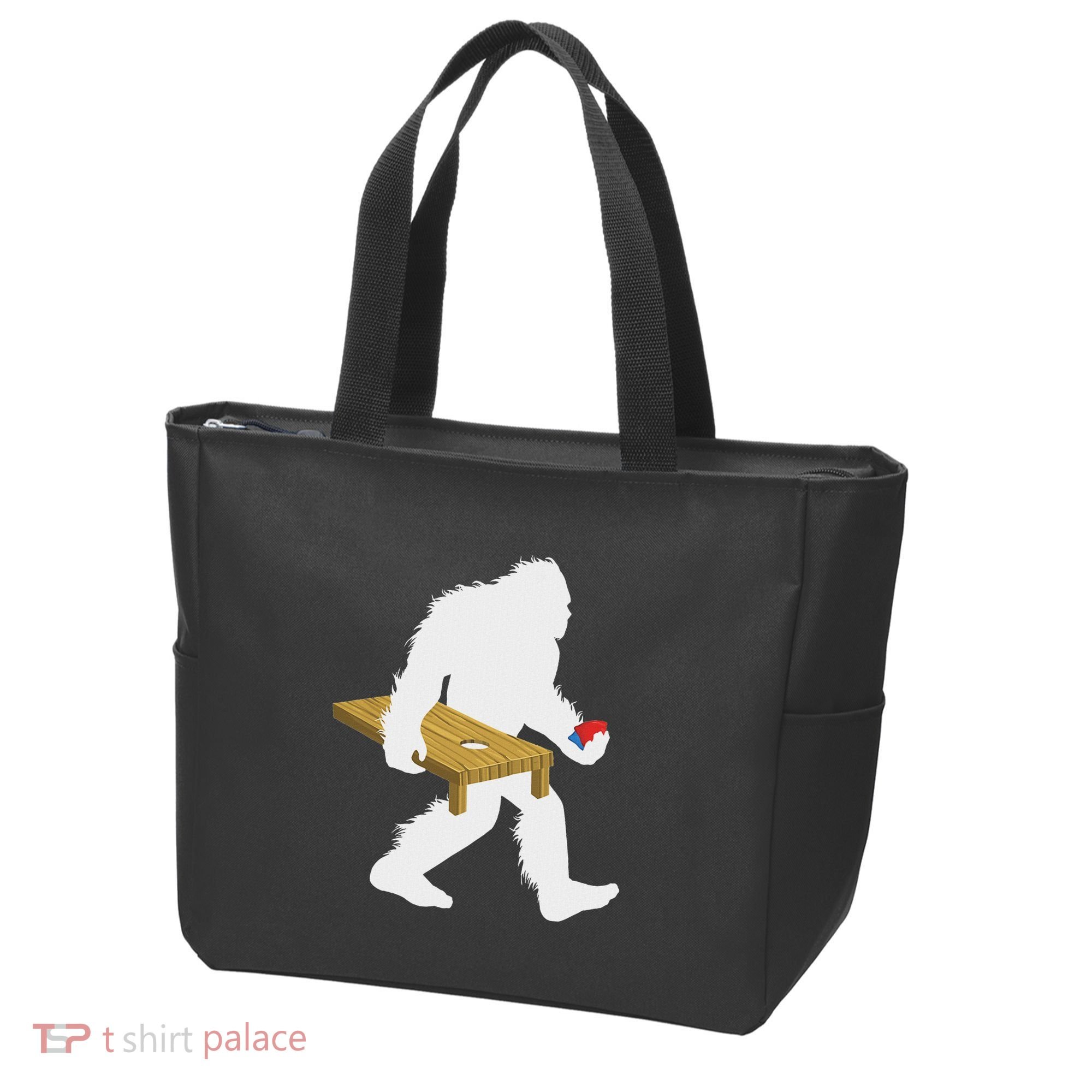 Bigfoot Cornhole Sasquatch Cryptid Bag Tossing Game Tote Bag
