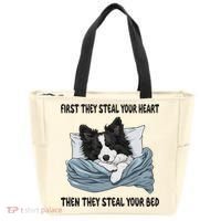 Border Collie Sleeping Pajamas Nightgown Tote Bag thumb 0