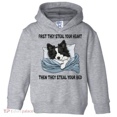 Border Collie Sleeping Pajamas Nightgown Toddler Hoodie