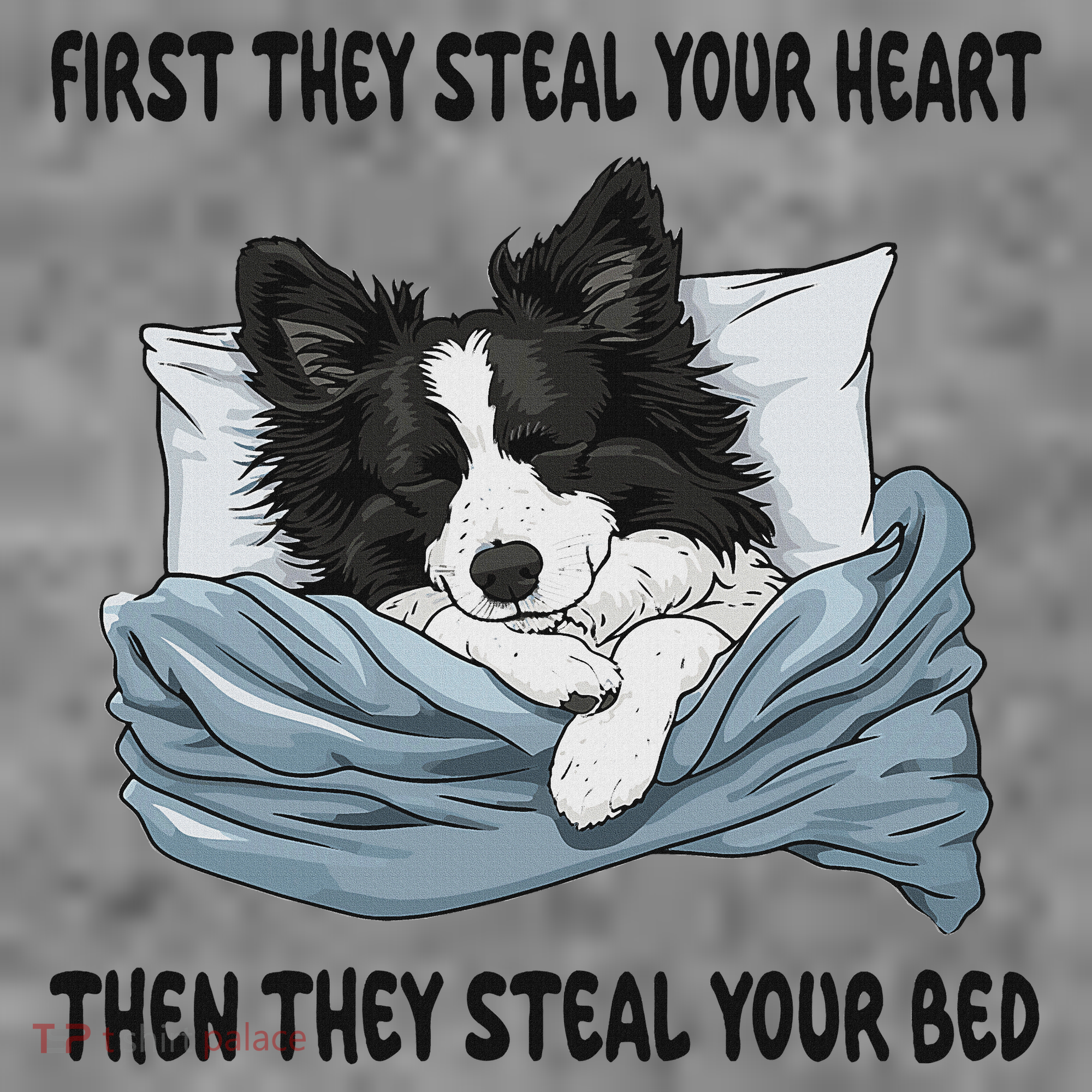 Border Collie Sleeping Pajamas Nightgown Toddler Hoodie