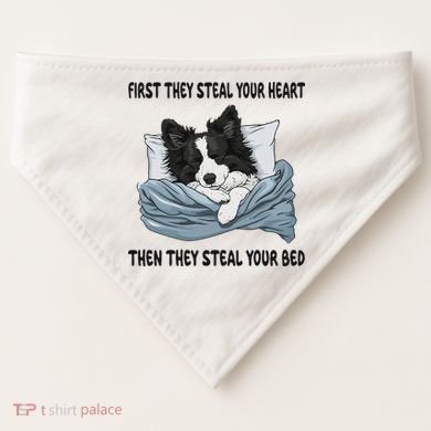 Border Collie Sleeping Pajamas Nightgown USA-Made Doggie Bandana