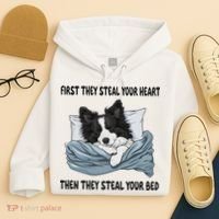 Border Collie Sleeping Pajamas Nightgown Hoodie thumb 4
