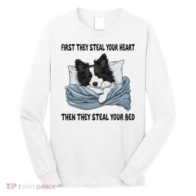 Border Collie Sleeping Pajamas Nightgown Long Sleeve Shirt