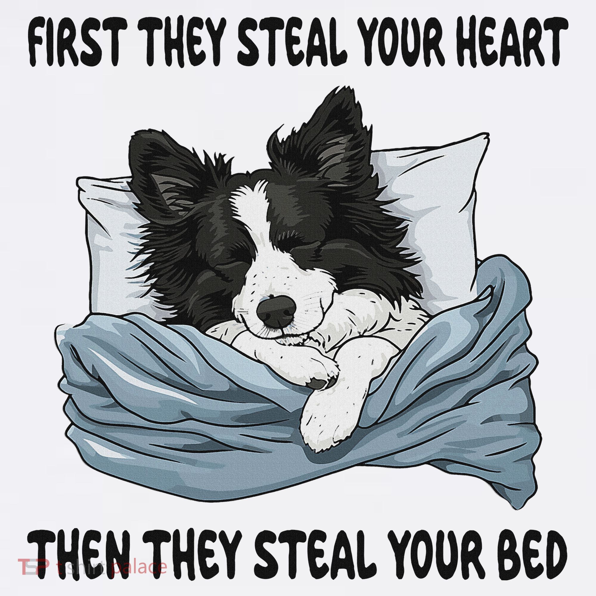 Border Collie Sleeping Pajamas Nightgown Sweatshirt