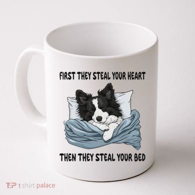Border Collie Sleeping Pajamas Nightgown Coffee Mug