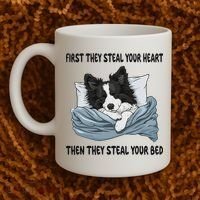 Border Collie Sleeping Pajamas Nightgown Coffee Mug thumb 2