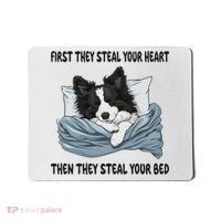 Border Collie Sleeping Pajamas Nightgown Mousepad thumb 0