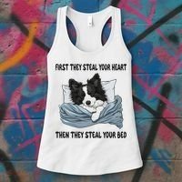 Border Collie Sleeping Pajamas Nightgown Women's Tank Top thumb 3