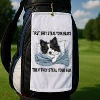 Border Collie Sleeping Pajamas Nightgown Golf Towel thumb 2