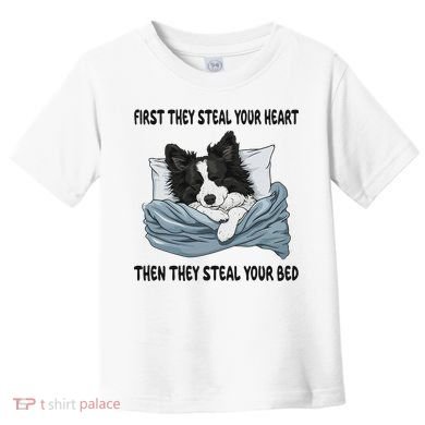 Border Collie Sleeping Pajamas Nightgown Toddler T-Shirt