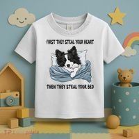 Border Collie Sleeping Pajamas Nightgown Toddler T-Shirt thumb 3