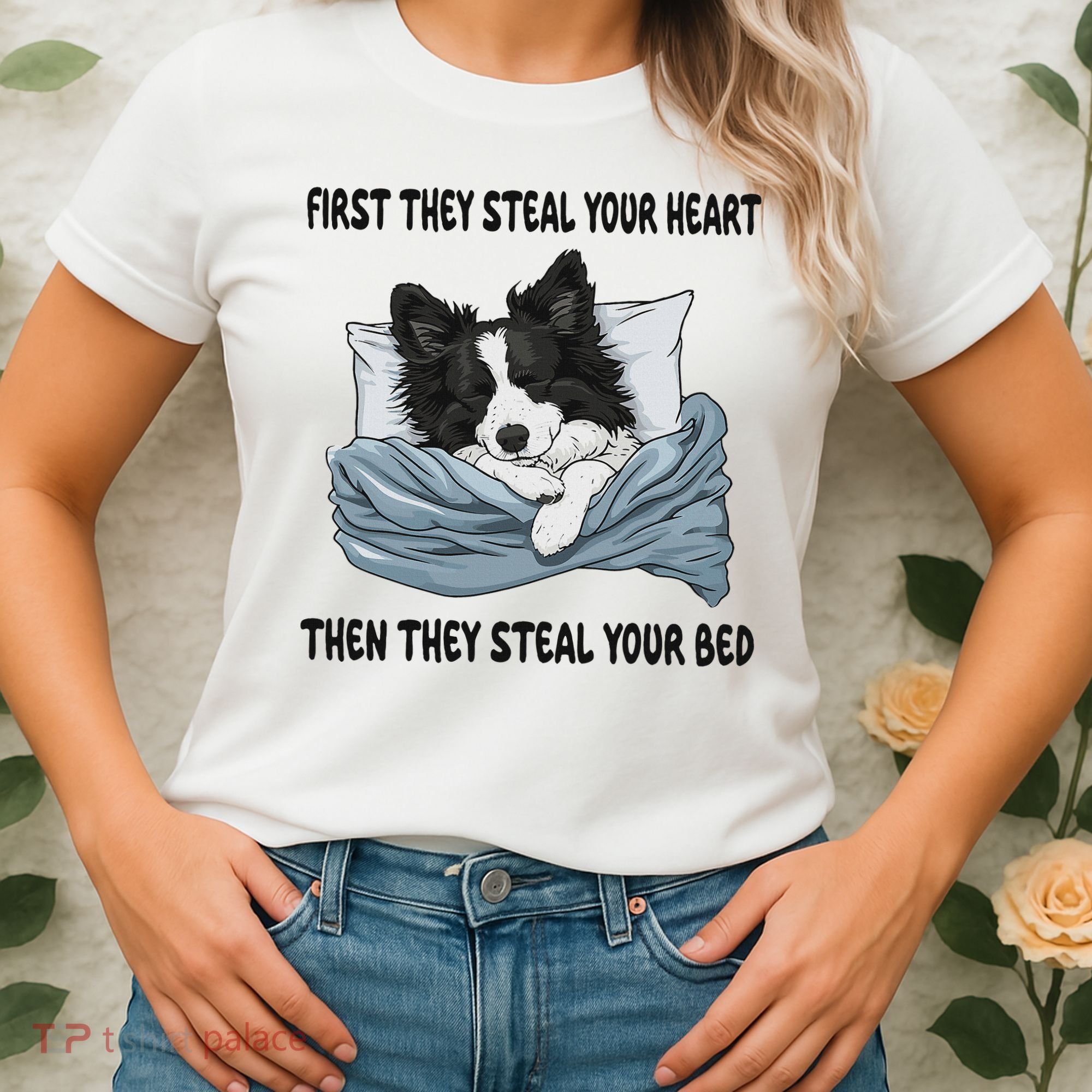 Border Collie Sleeping Pajamas Nightgown Women's T-Shirt