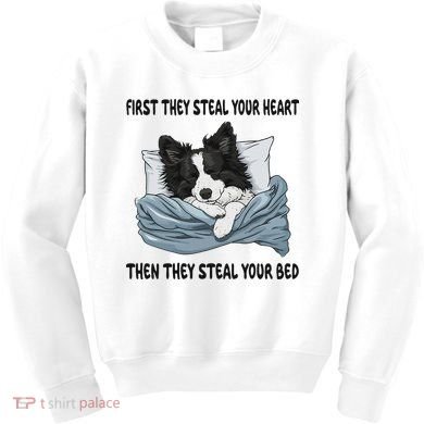 Border Collie Sleeping Pajamas Nightgown Kids Sweatshirt