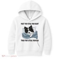 Border Collie Sleeping Pajamas Nightgown Kids Hoodie thumb 0