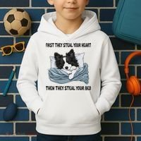Border Collie Sleeping Pajamas Nightgown Kids Hoodie thumb 2