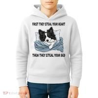 Border Collie Sleeping Pajamas Nightgown Kids Hoodie thumb 4