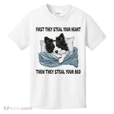 Border Collie Sleeping Pajamas Nightgown Kids T-Shirt