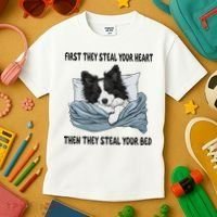 Border Collie Sleeping Pajamas Nightgown Kids T-Shirt thumb 3