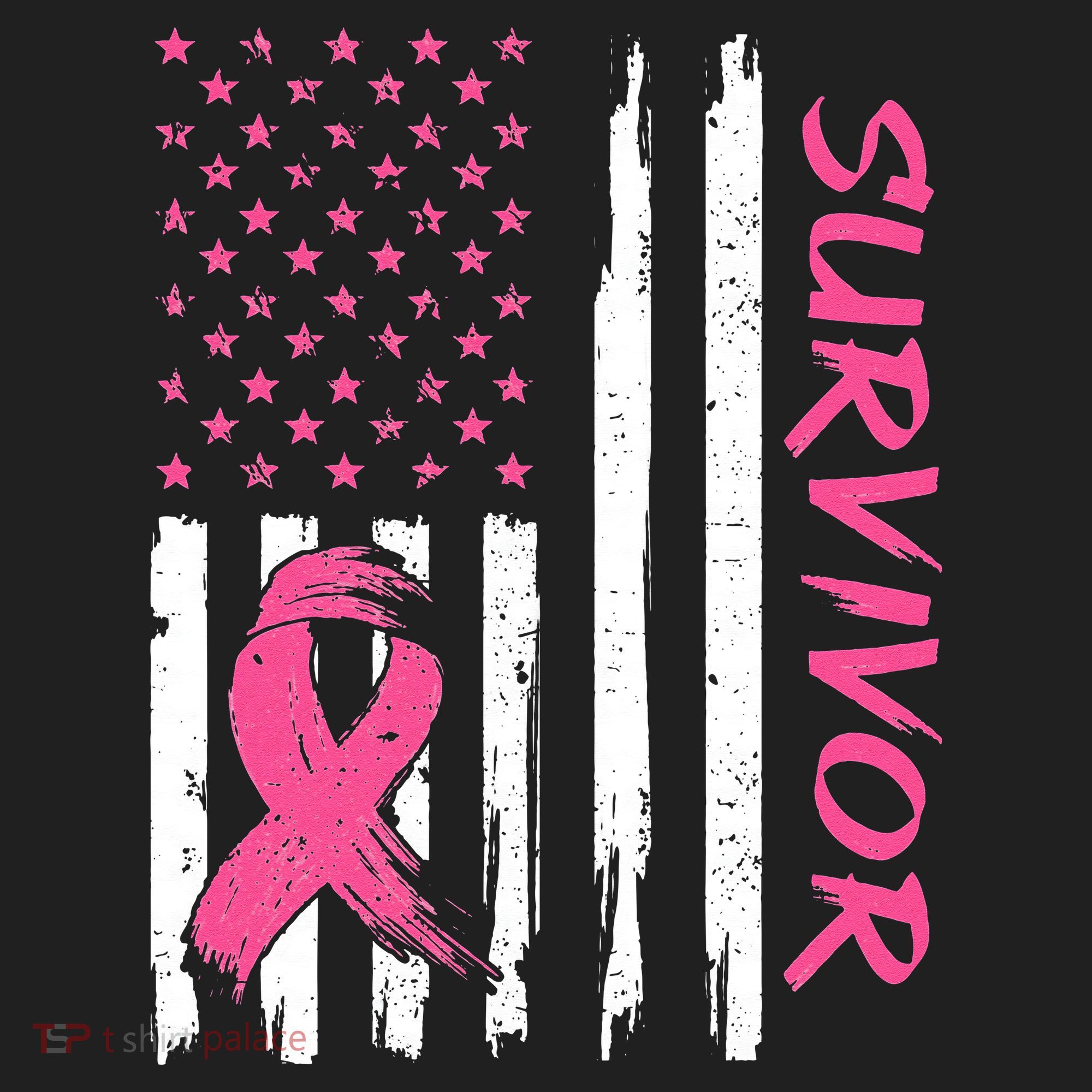 Breast Cancer Survivor American Flag Breast Cancer Awareness Beanie