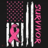 Breast Cancer Survivor American Flag Breast Cancer Awareness Coaster thumb 2