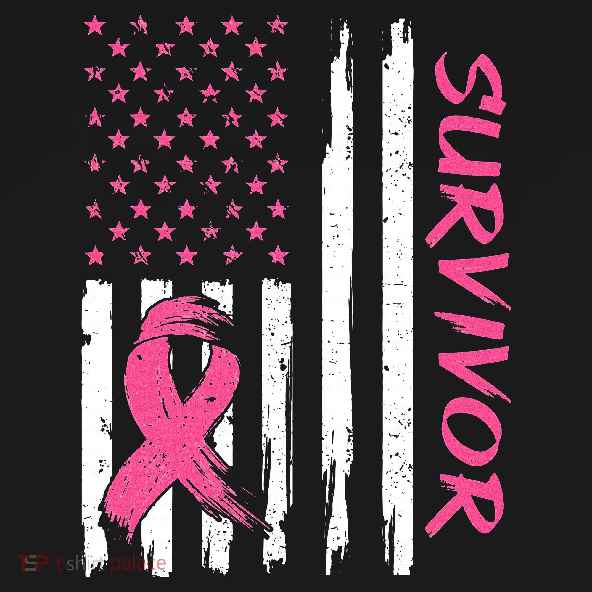 Breast Cancer Survivor American Flag Breast Cancer Awareness Women's Hoodie