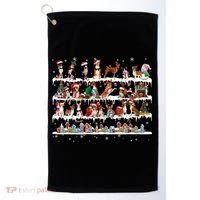 Basenji Christmas Snow Layers Santa Dog Ugly Xmas Gift Golf Towel thumb 0