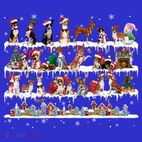 Basenji Christmas Snow Layers Santa Dog Ugly Xmas Gift Coaster thumb 2