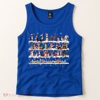 Basenji Christmas Snow Layers Santa Dog Ugly Xmas Gift Tank Top thumb 2