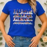Basenji Christmas Snow Layers Santa Dog Ugly Xmas Gift Women's T-Shirt thumb 2