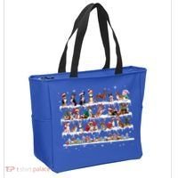 Basenji Christmas Snow Layers Santa Dog Ugly Xmas Gift Tote Bag thumb 2