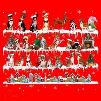 Basenji Christmas Snow Layers Santa Dog Ugly Xmas Gift Santa Hat thumb 1