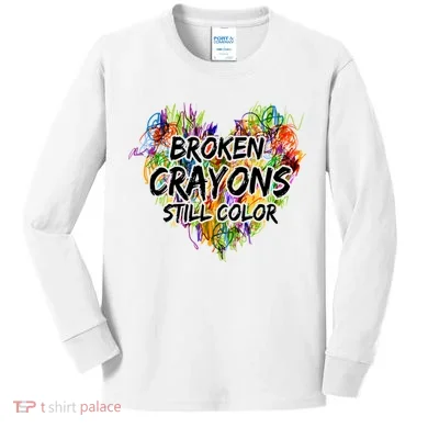 Broken Crayons Still Color Kids Long Sleeve Shirt