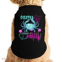 Blue Crab Sassy And Salty Attitude Sweet Southern Prep Gear Gift Doggie Tank thumb 0
