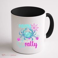 Blue Crab Sassy And Salty Attitude Sweet Southern Prep Gear Gift Coffee Mug thumb 1