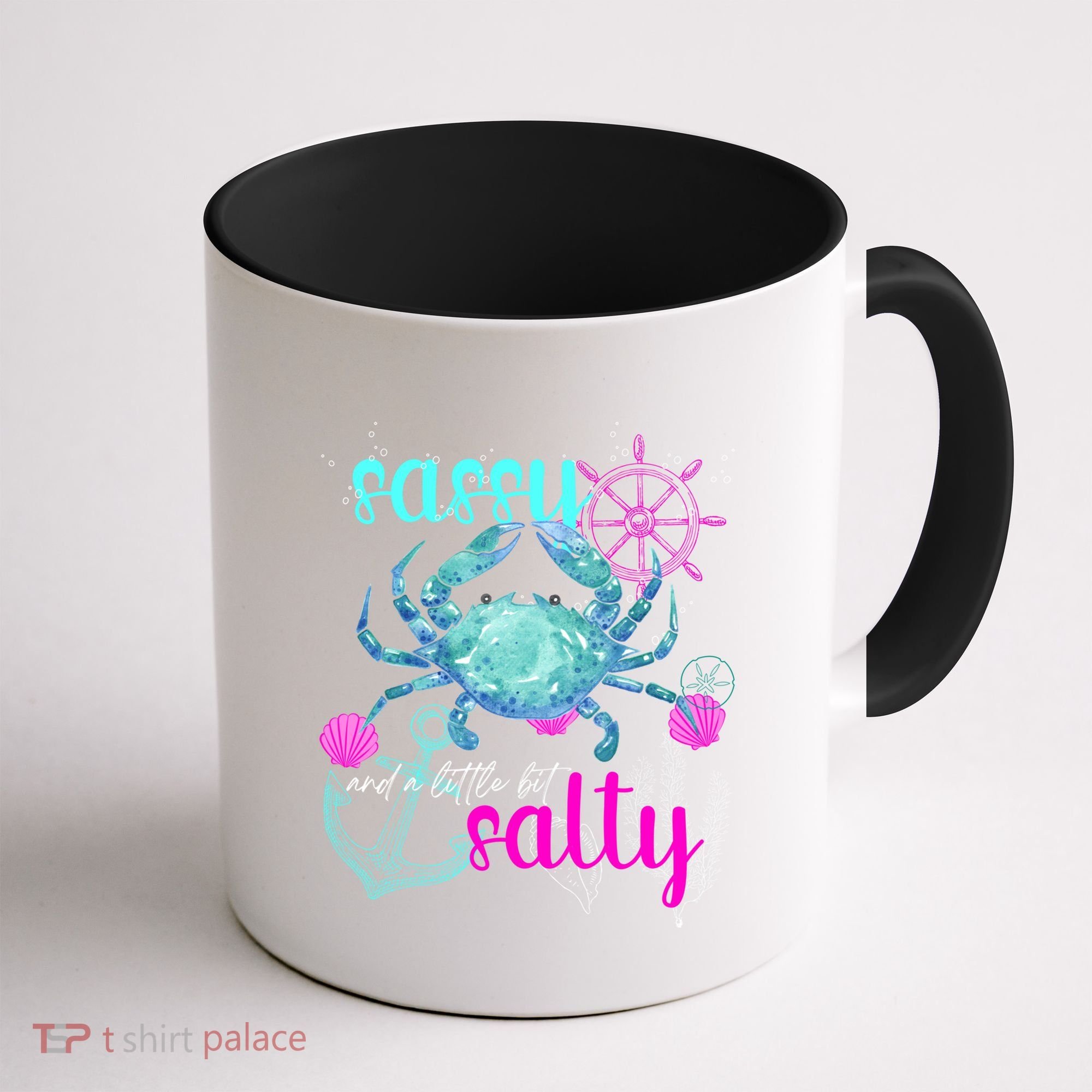 Blue Crab Sassy And Salty Attitude Sweet Southern Prep Gear Gift Coffee Mug